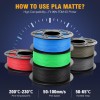 SUNLU 3D Printer Filament PLA Matte Neat Winding Smooth Finish Doff Color